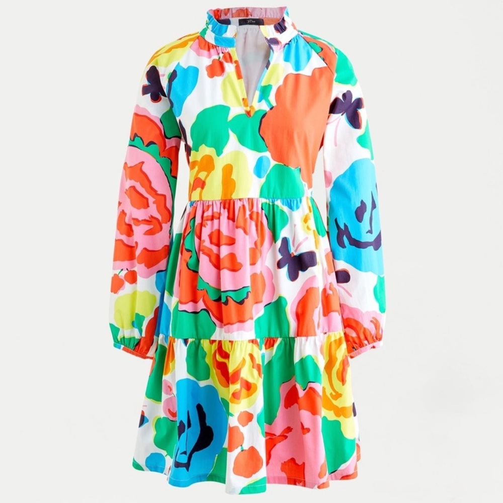 J. Crew Multicolor Floral Dress